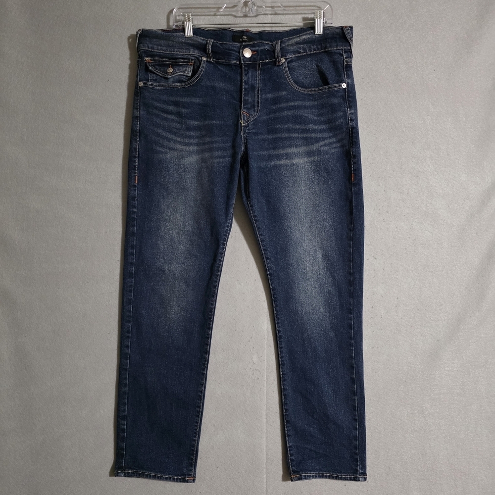 True Religion Mens Geno Relaxed Slim Denim Jeans Flap Pockets Size 34x29